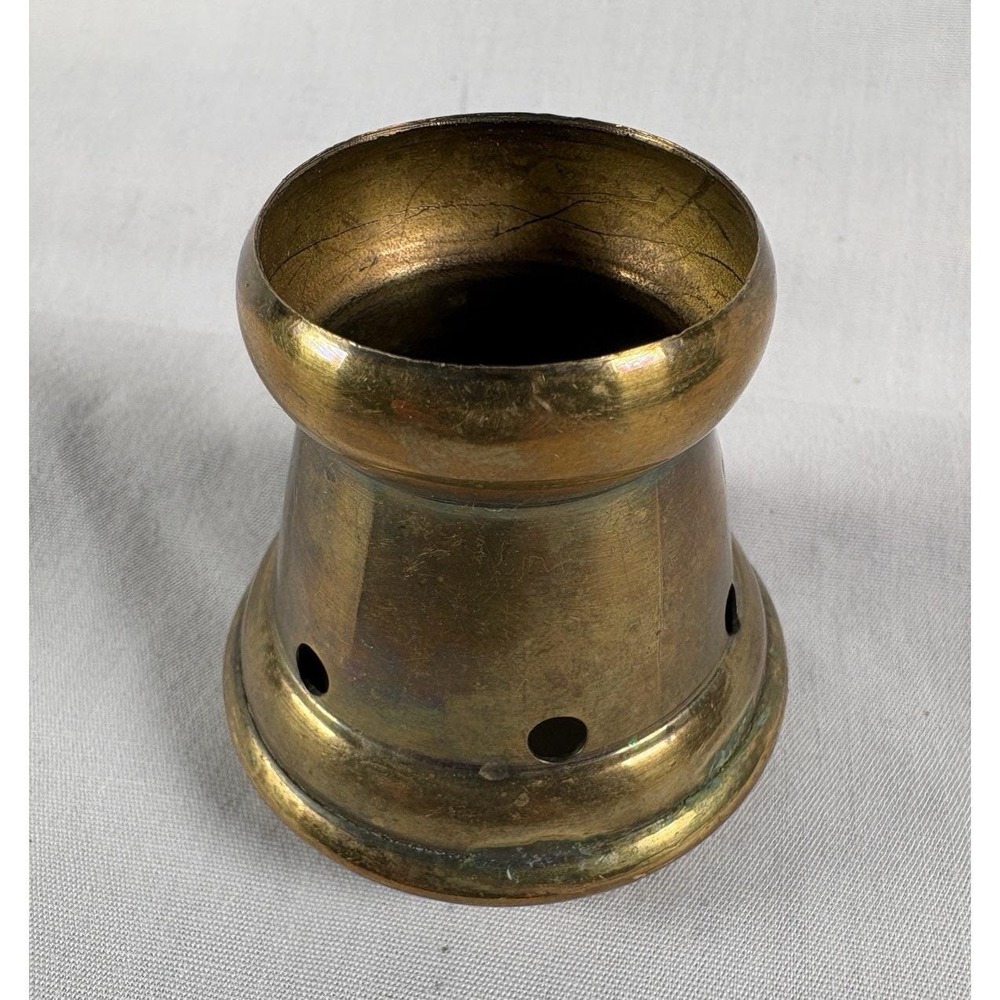 VTG Brass Candle Follower Bove Style for 1.25" candles Unpolished natural patina